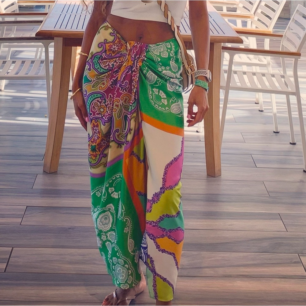 Zara maxi multicolor Skirt Small